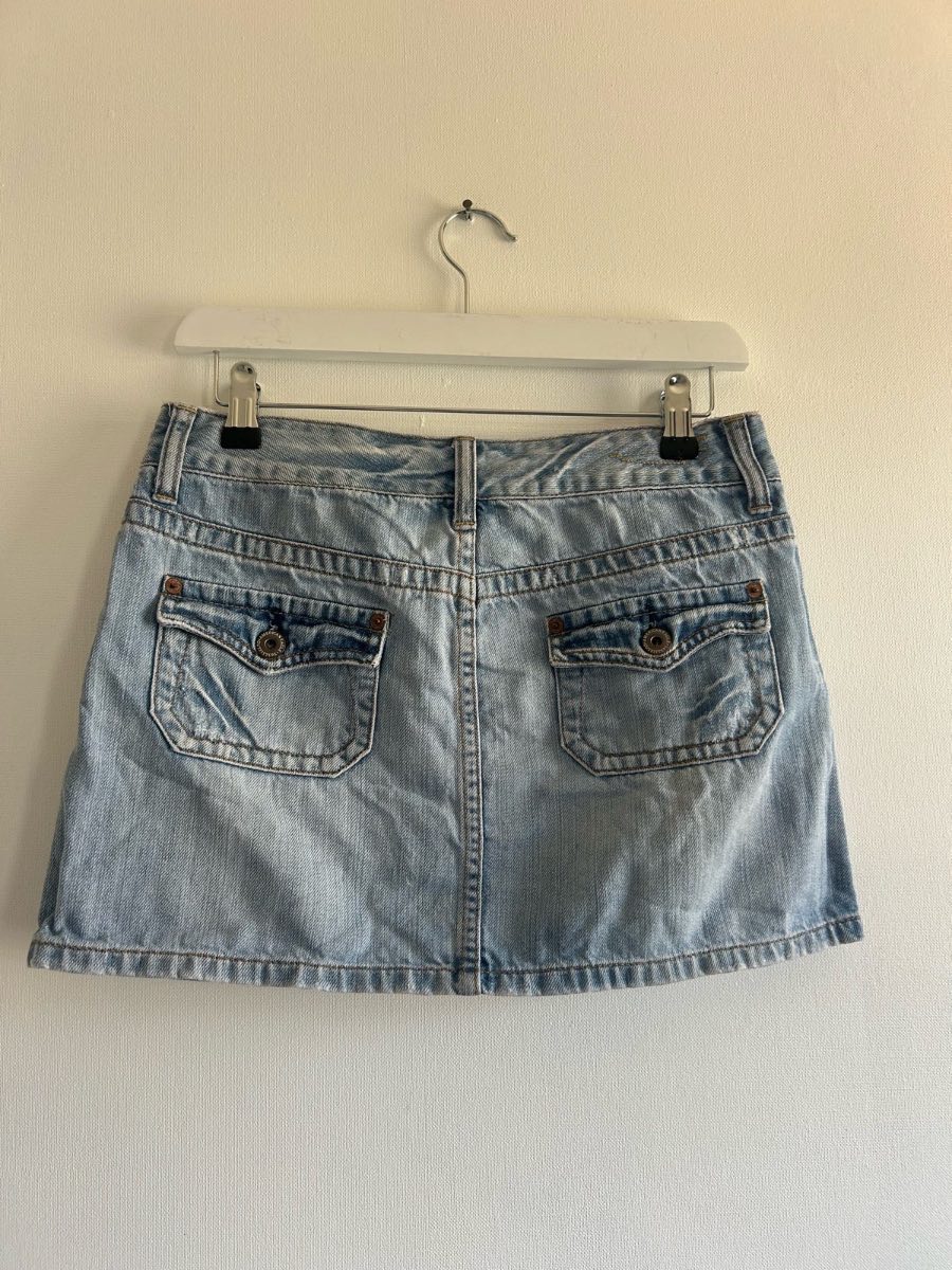 Y2k american eagle denim mini skirt
