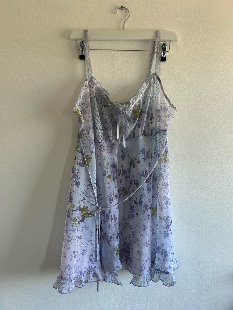 Secret treasures mesh floral mini slip Dress