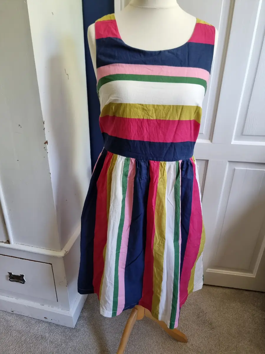 Cath Kidston candy stripe dress size 12