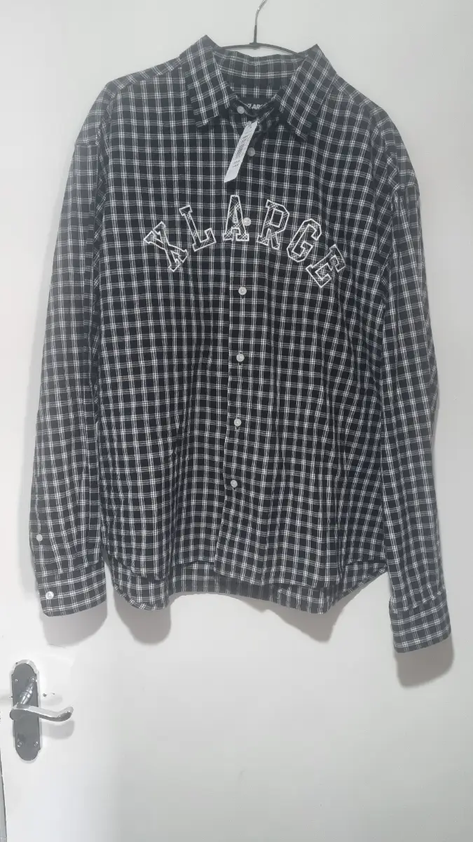Xlarge Patch Logo Plaid L/S Shirt (Black/White)