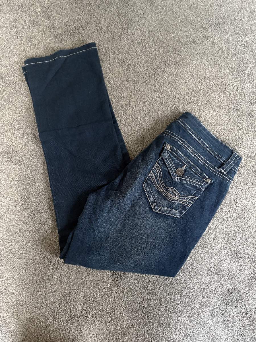 Blue Embroidery jeans