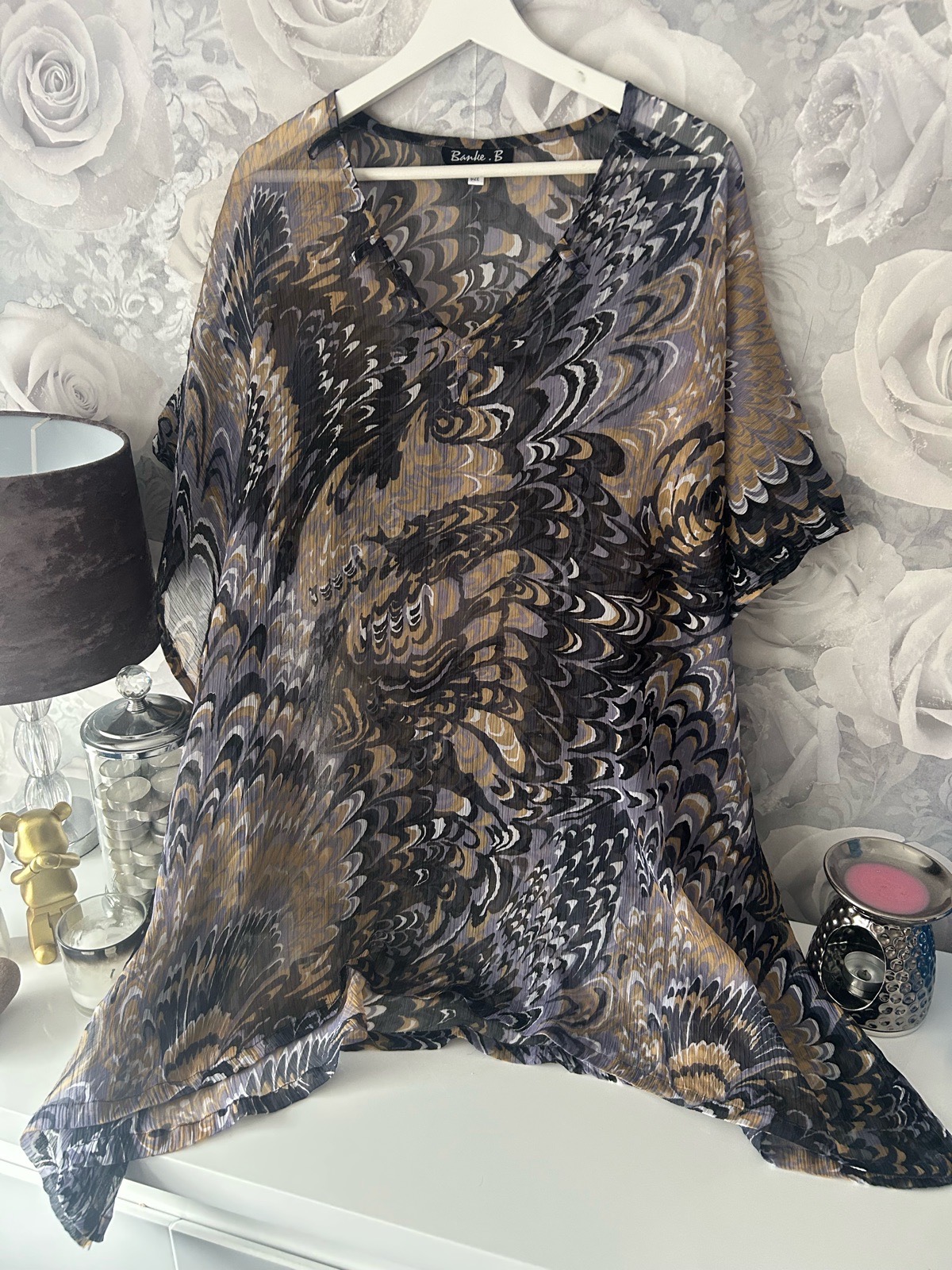 Brand New Ladies Chiffon Over Swim Tunic - One Size