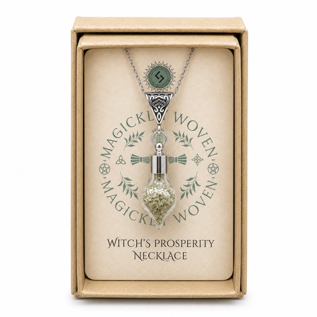 Witches Green Salt Amulet Necklace