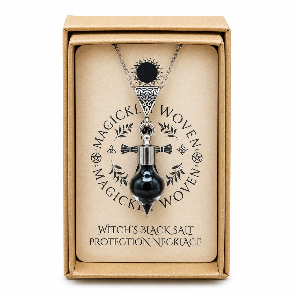 Witches Black Salt Amulet Necklace