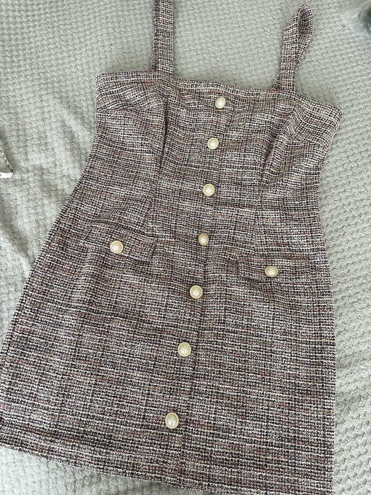 Newlook ladies mini tweed effecf dress