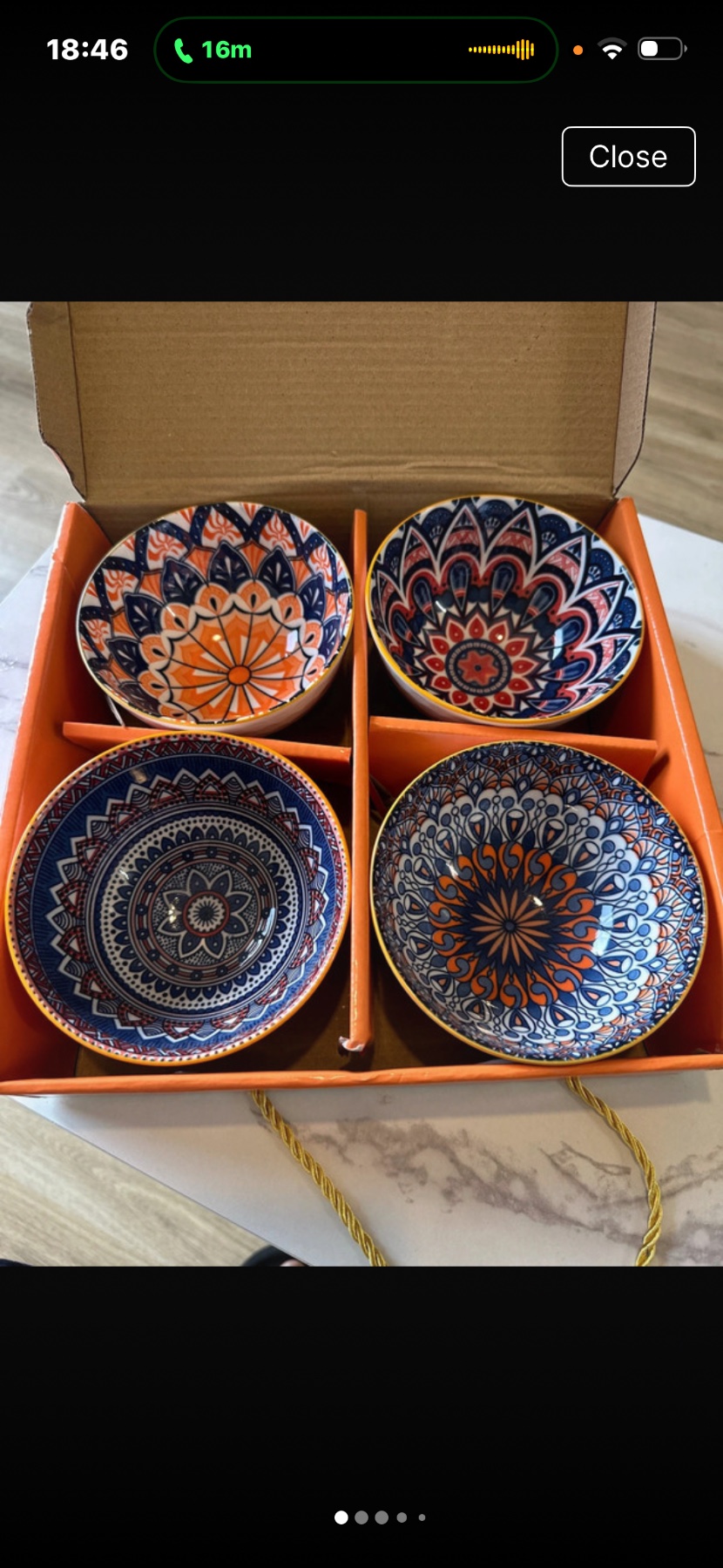 Flower bowl dish gift set