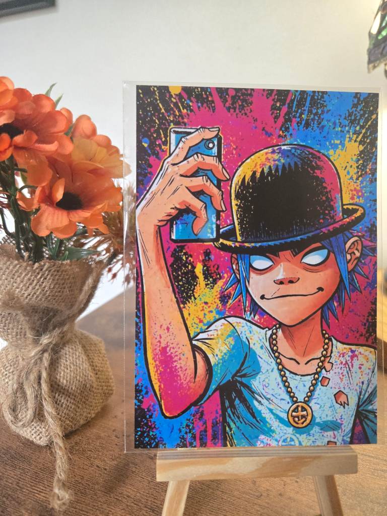 Gorillaz 2D Spray Paint Pop Art 6" X 4" Photo Print - Cover sleeve included
