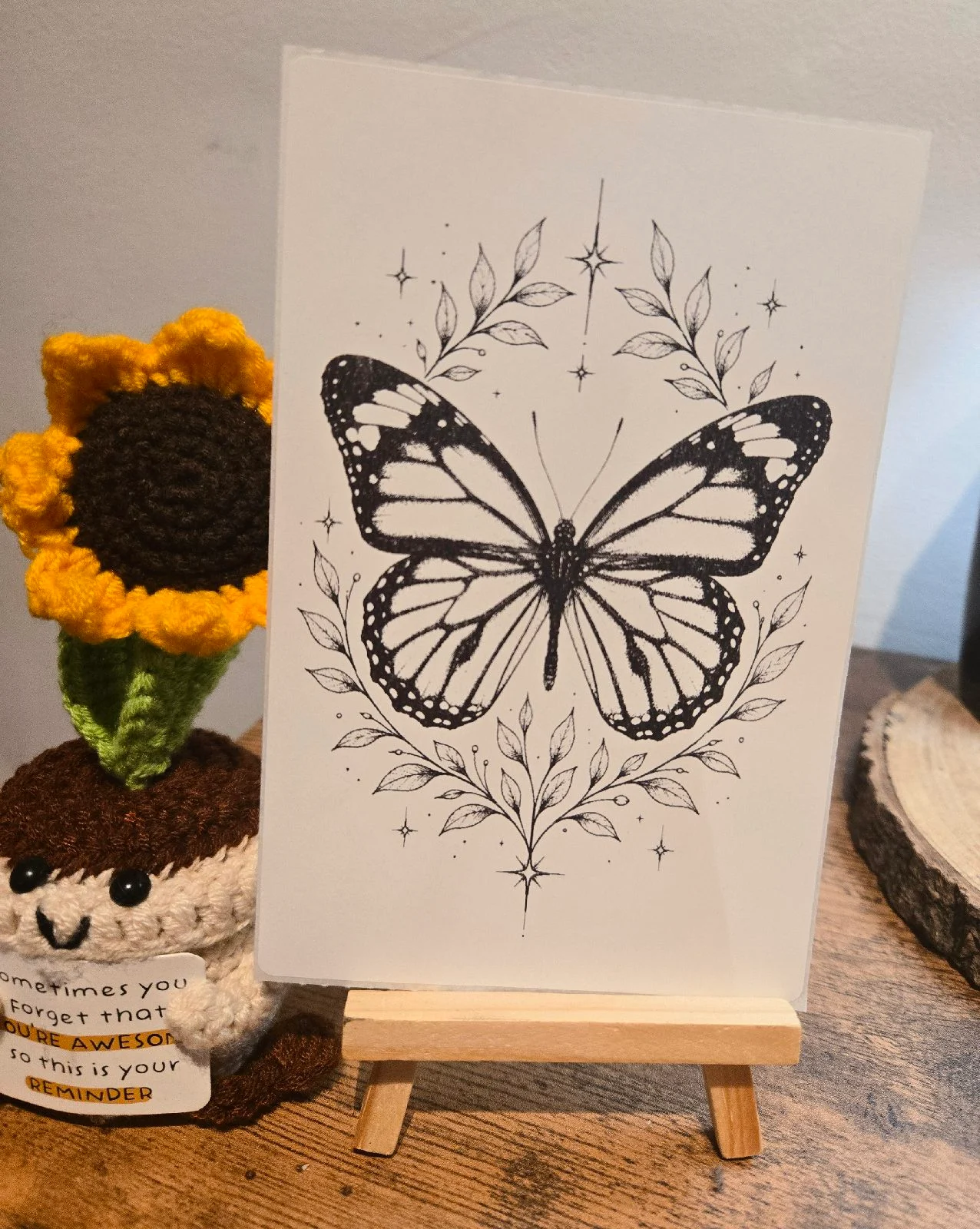 Butterfly Tattoo Style Original 6" X 4" Matte Sticker