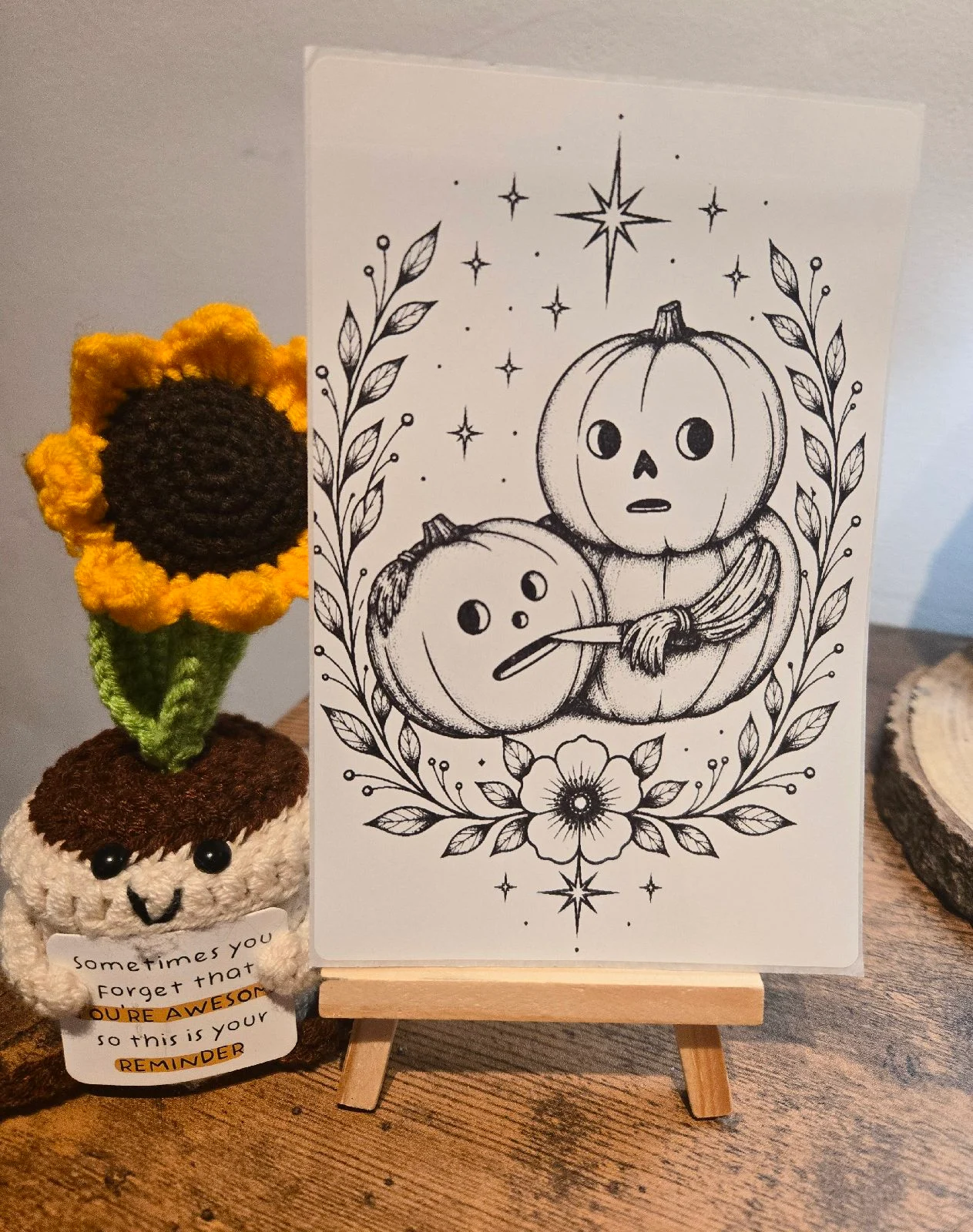 Pumpkin Pyscho Tattoo Style Original 6" X 4" Matte Sticker