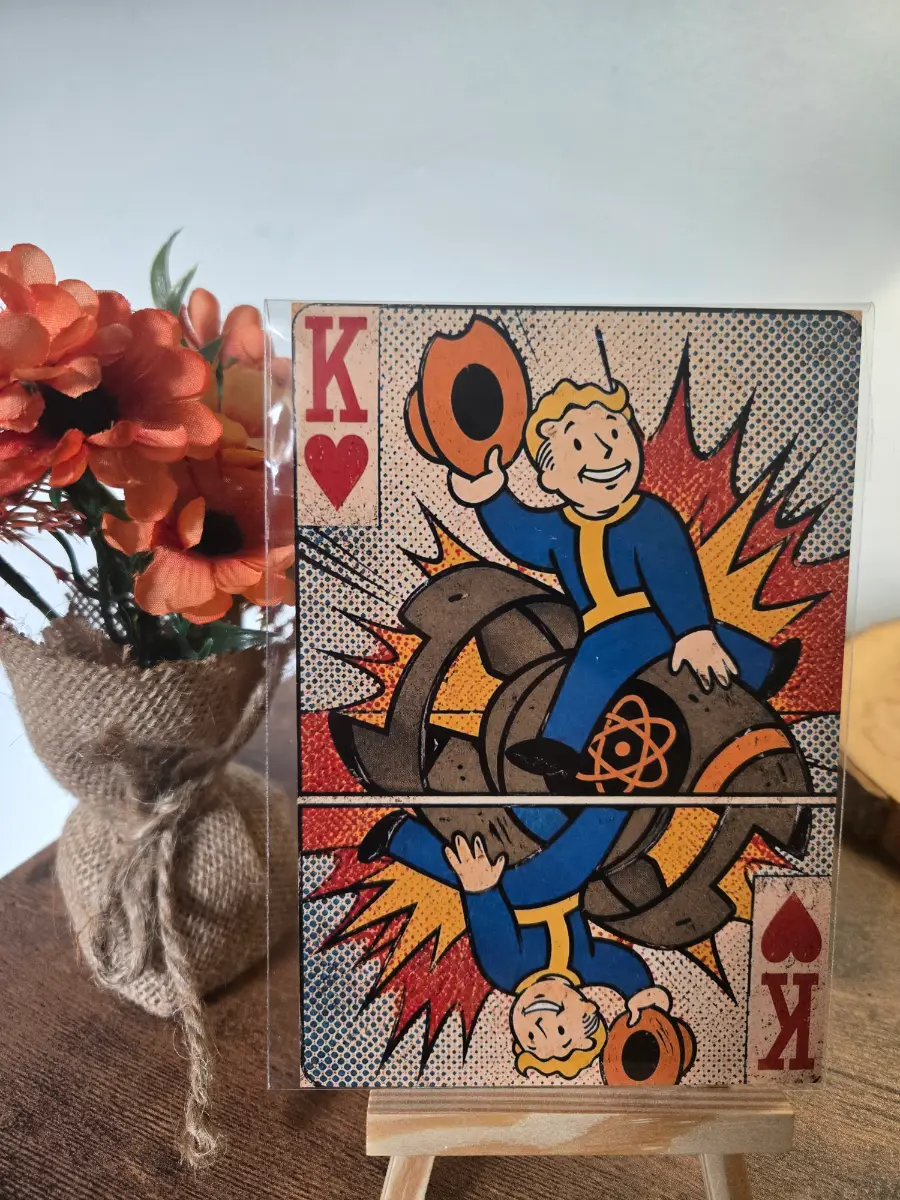 Fallout Playing Card Style 6" X 4" Photo Print - Photo Protector Included