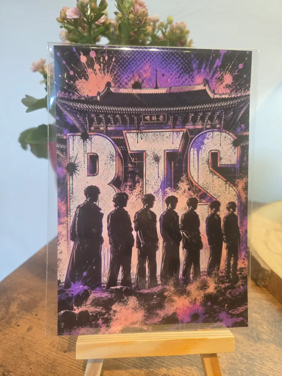 BTS Purple Inksplash Art Print | 6x4 Wall Art | Pop Art | Graffiti Poster | Room Dec