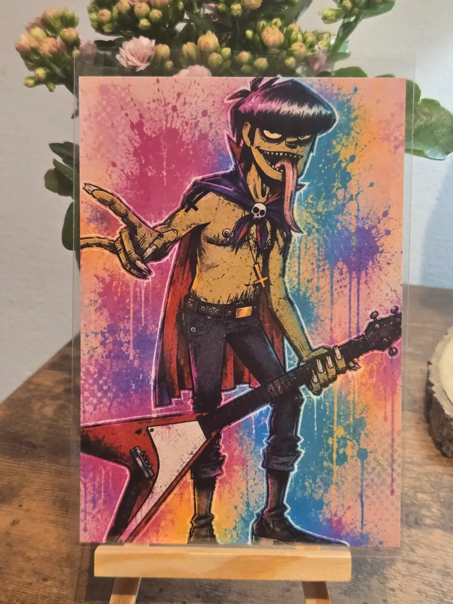 Gorillaz Murdoc Inksplash 6" X 4" Photo Print - Photo Protector Included