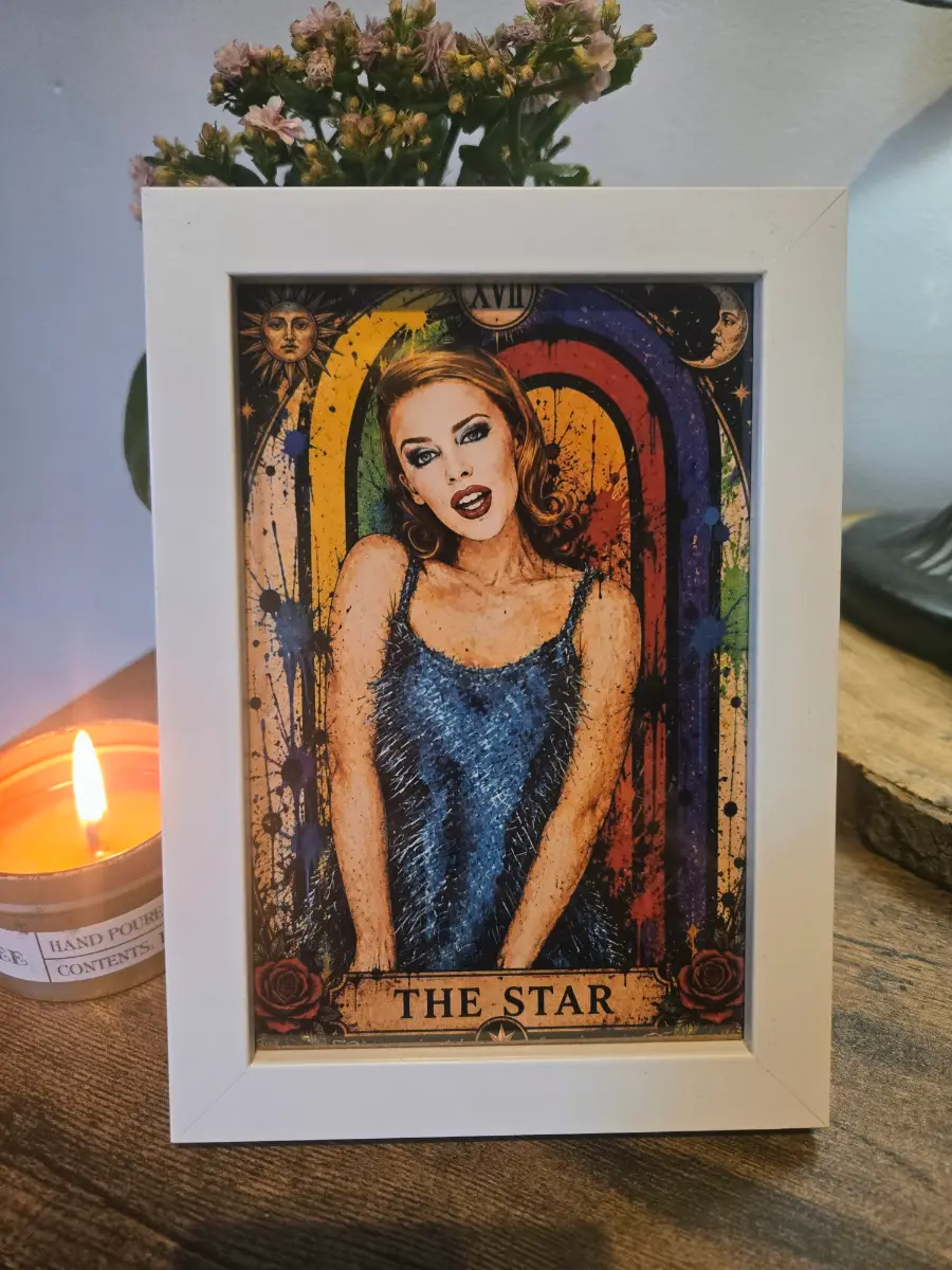 Kylie Minogue "Confide Tarot" Wooden Framed Art Piece - 6"x"4