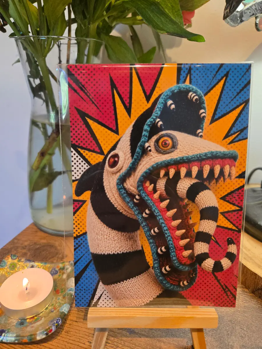 Beetlejuice Beetlejuice Wool Sandworm 6" X 4" Photo Print - Cover sleeve included