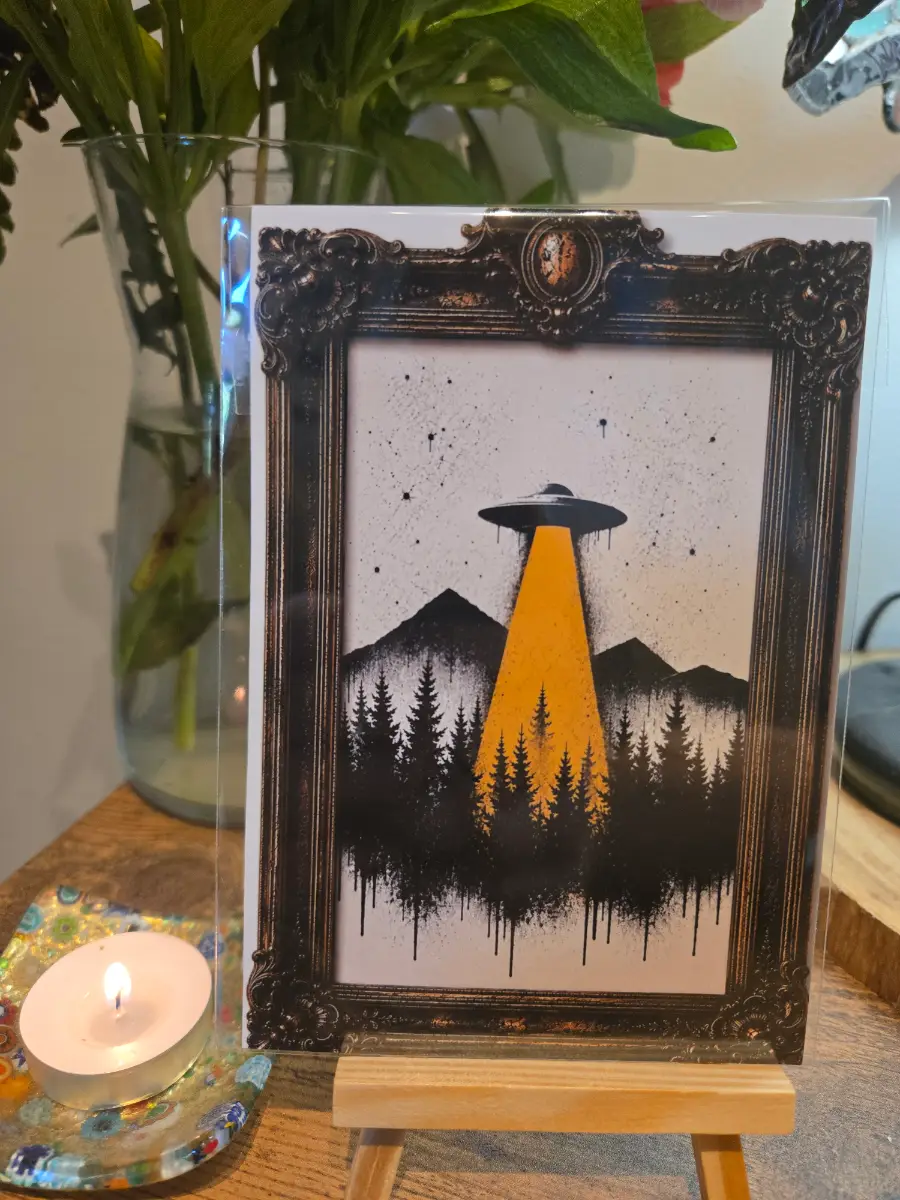 UFO Disclosure Pop Art 6" X 4" Photo Print - Cover sleeve included