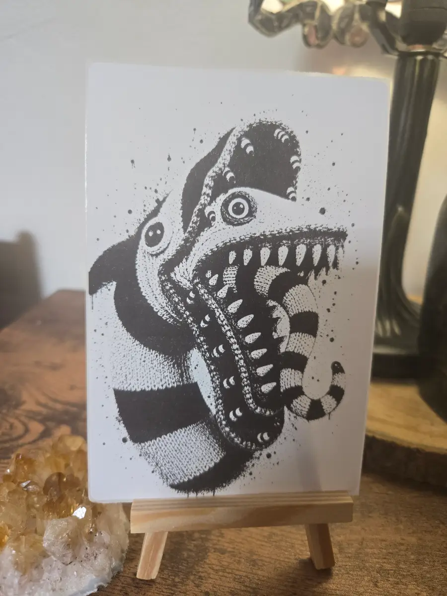 Beetlejuice Beetlejuice Sandworm Street Art Sticker Original 6" X 4" Matte Sticker