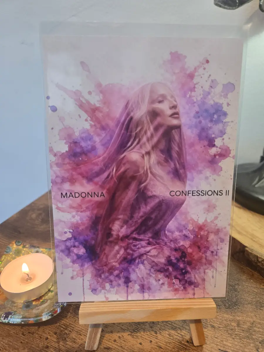 Madonna Confessions 2 Inksplash watercolour 6" X 4" Photo Print - Photo Protector Included