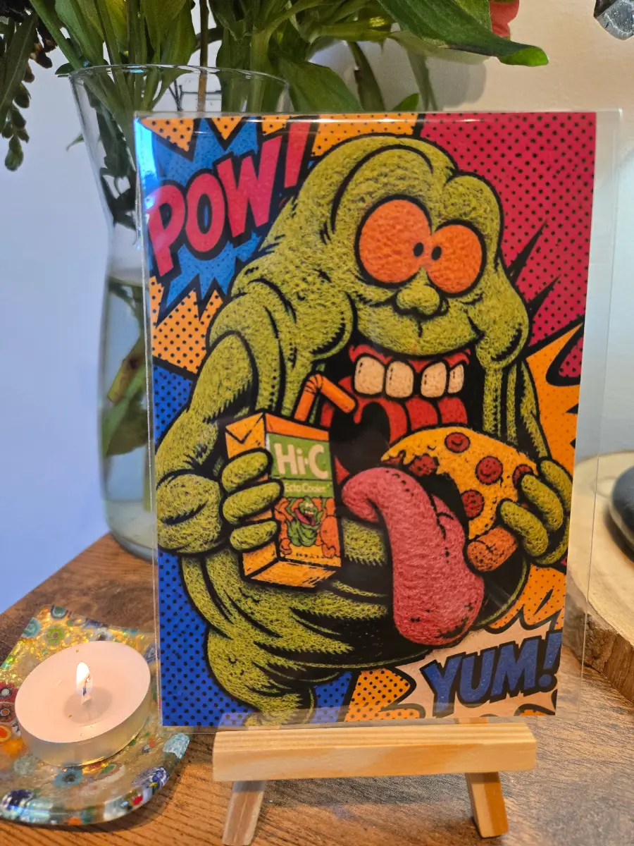 Ghostbusters Wool Slimer 6" X 4" Photo Print - Cover sleeve included