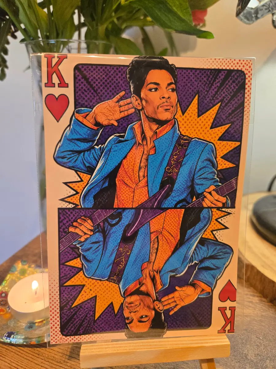 Prince Purple Rain Playing Card 6" X 4" Photo Print - Cover sleeve included