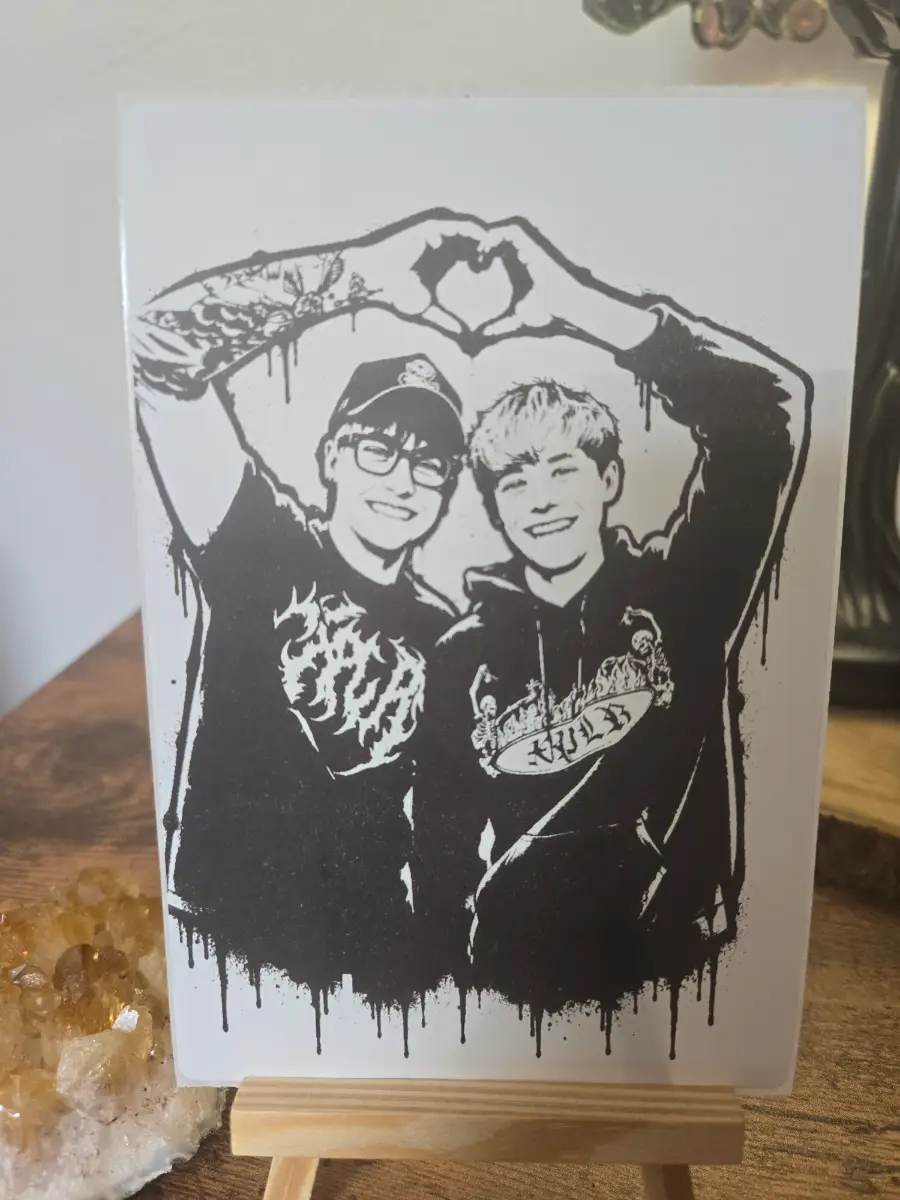 Sam And Colby Love Sticker Original 6" X 4" Matte Sticker