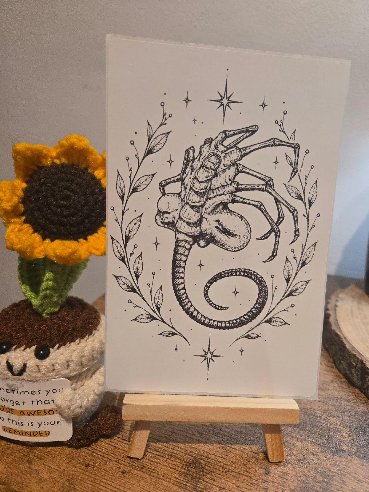Aliens Face Hugger Tattoo Style Original 6" X 4" Matte Sticker