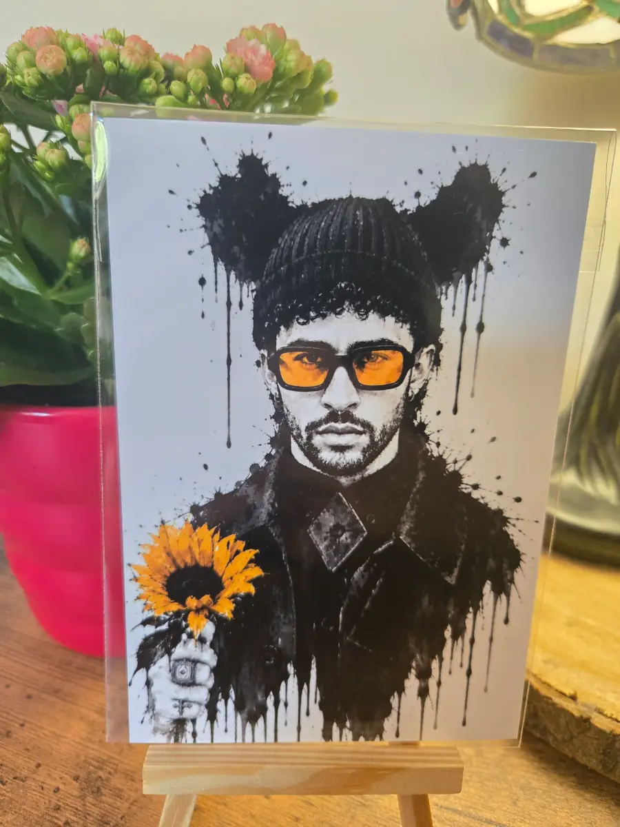 Bad Bunny Banksy 6" X 4" Photo Print - Photo Protector Included