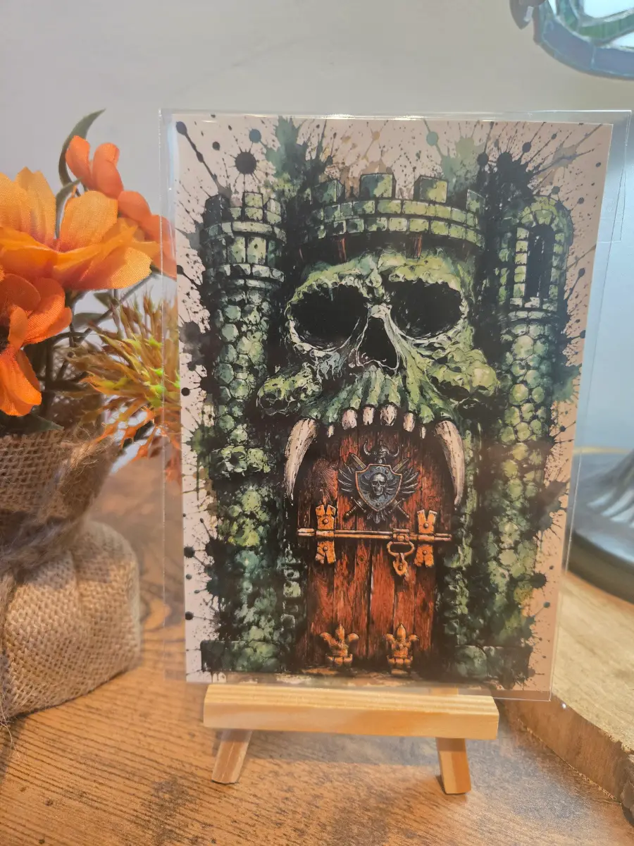 He-Man Castle Grayskull Inksplash 6" X 4" Photo Print - Cover sleeve included