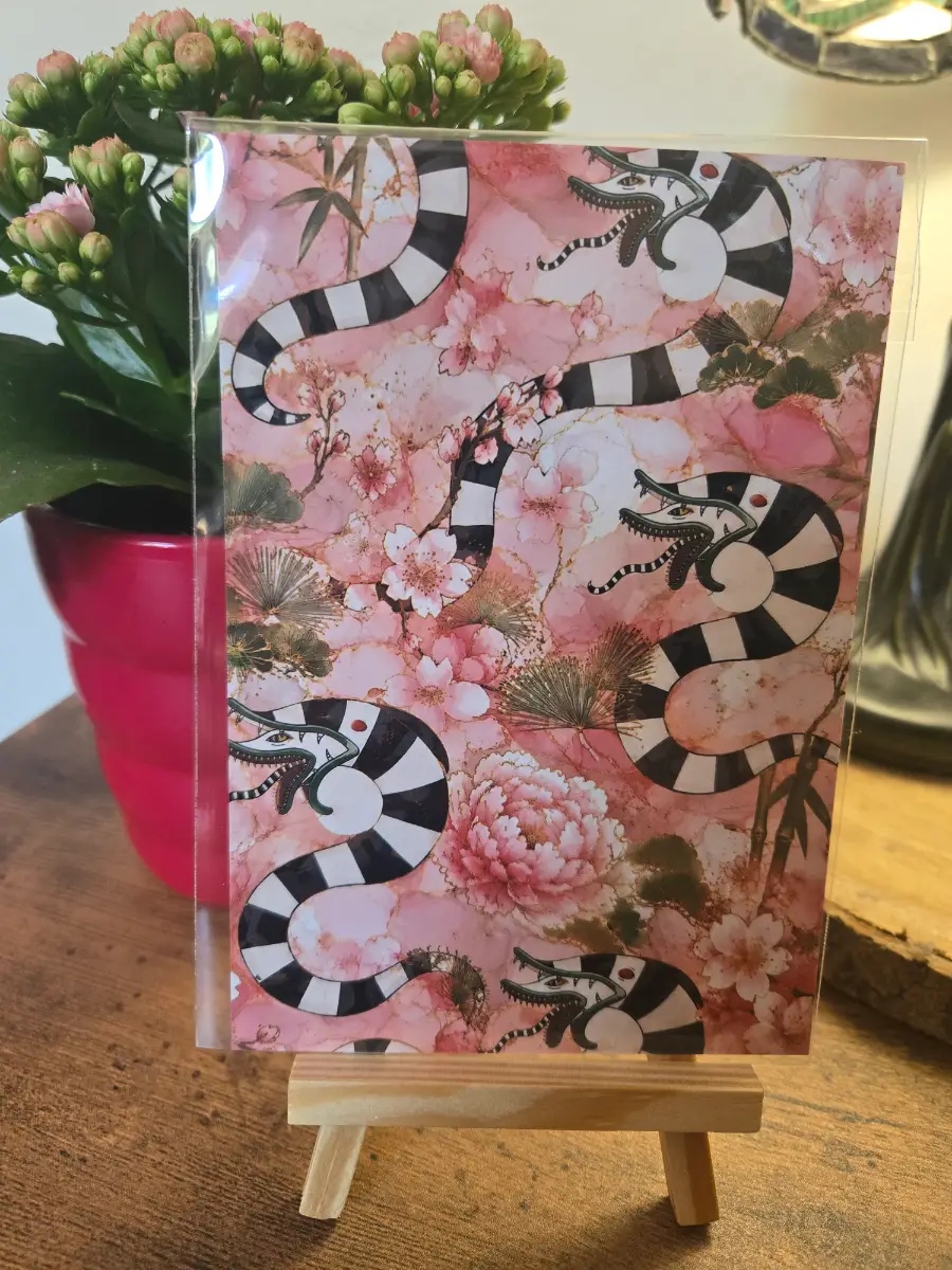 Beetlejuice Sandworm Flower Art 6" X 4" Photo Print - Photo Protector Included