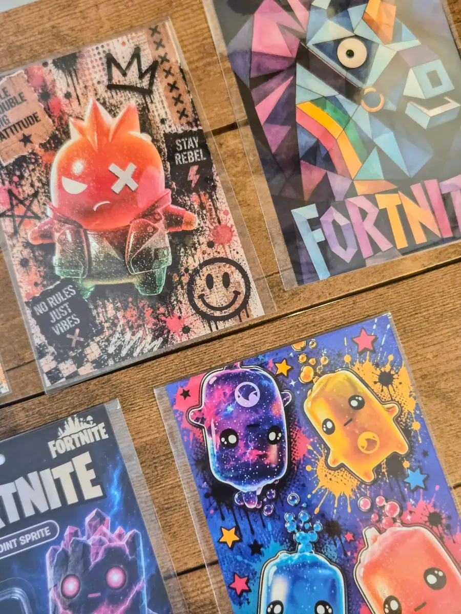 Fortnite Art Photos Regular Photo Size -  6"x4" Mixed Set Of 5