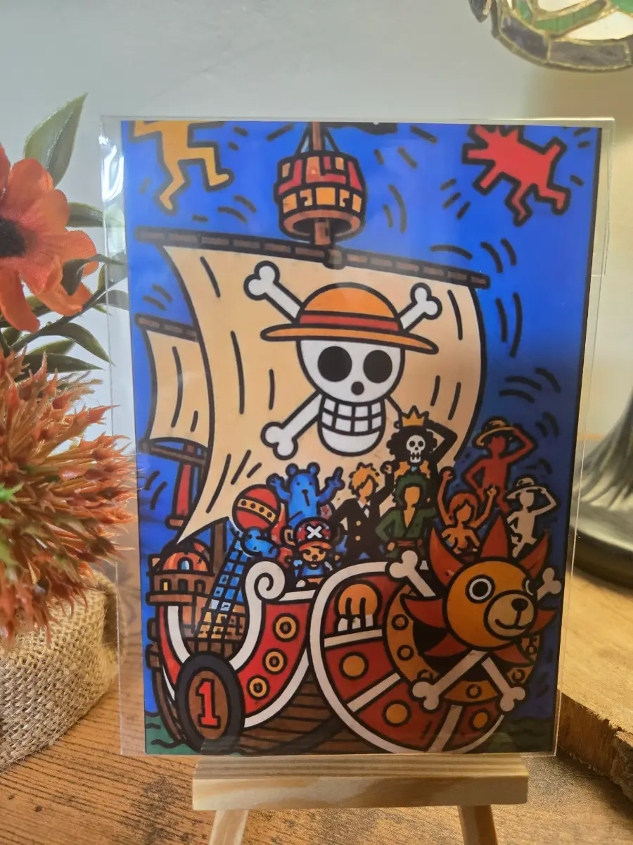 One Piece Keith Harring Style 6" X 4" Photo Print - Photo Protector Included