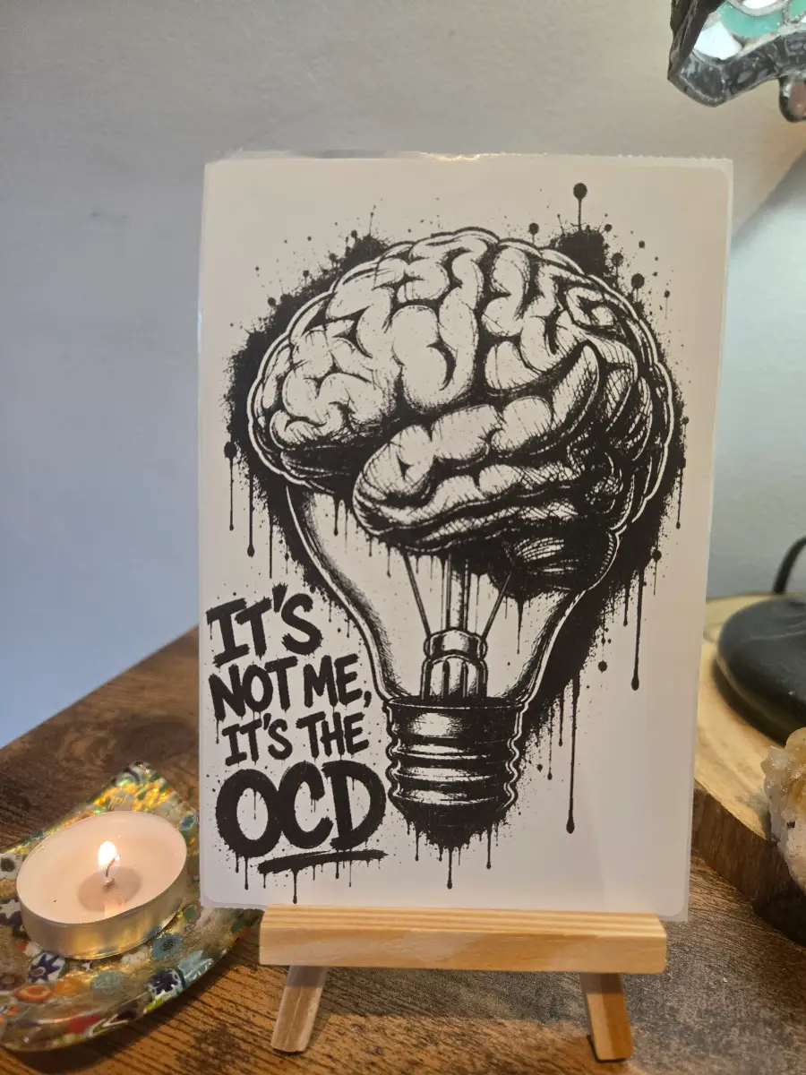 OCD Mental Health Mantra Street Art Sticker Original 6" X 4" Matte Sticker