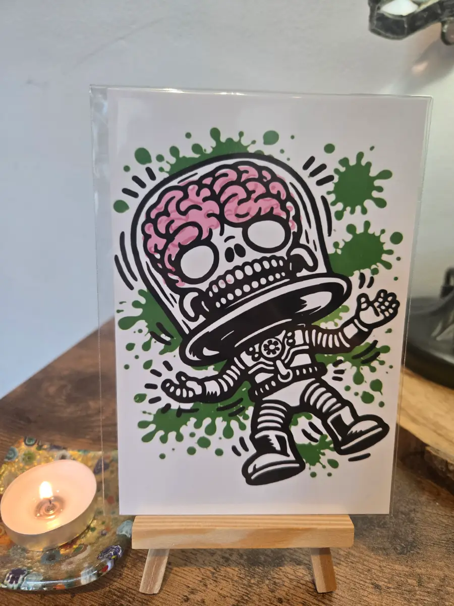 Mars Attacks Tattoo Style 6" X 4" Photo Print - Cover sleeve included