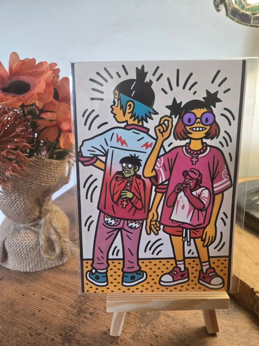 Gorillaz Keith Harring Style 6" X 4" Photo Print - Cover sleeve included