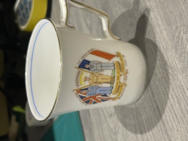 Vintage commemorative souvenir mug