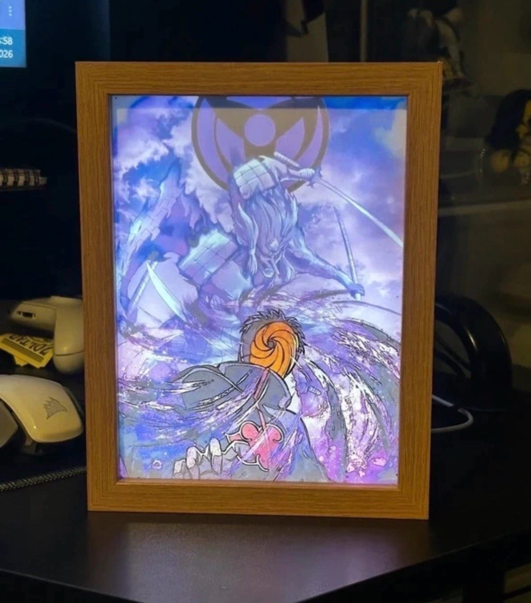 Naruto wooden light box