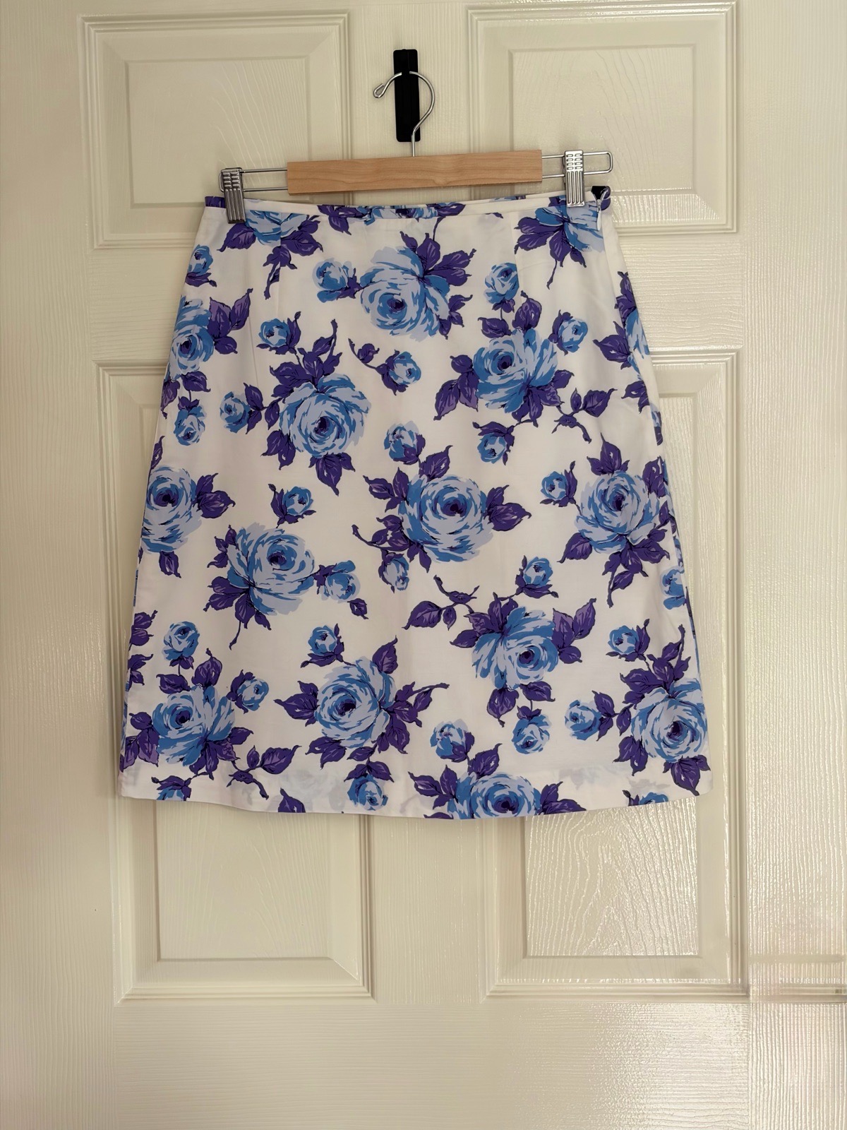 Boden A Line High Waisted Floral Rose Print Size UK 12