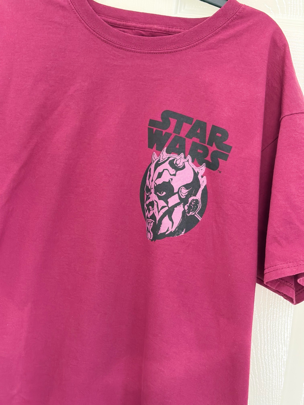 Large Men’s Darth Maul T-shirt Burgundy Star Wars