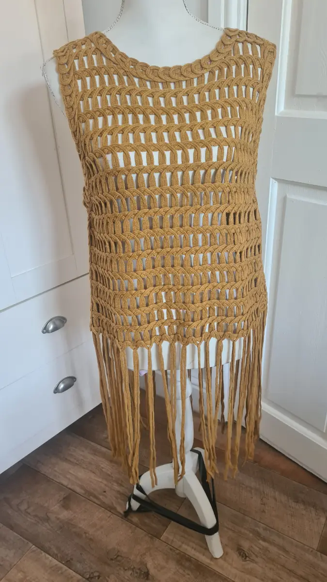 Next Crochet Fringed Beach Holiday Cover-Up