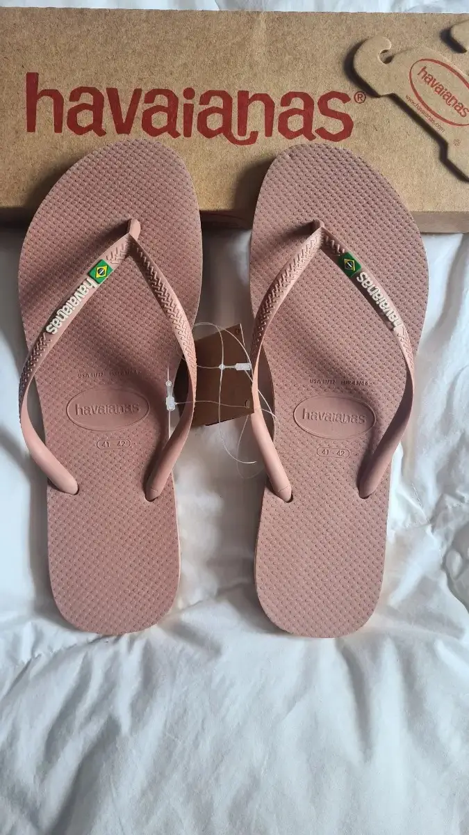 Havaianas Crocus Rose Brasilian Logo Summer Flipflops