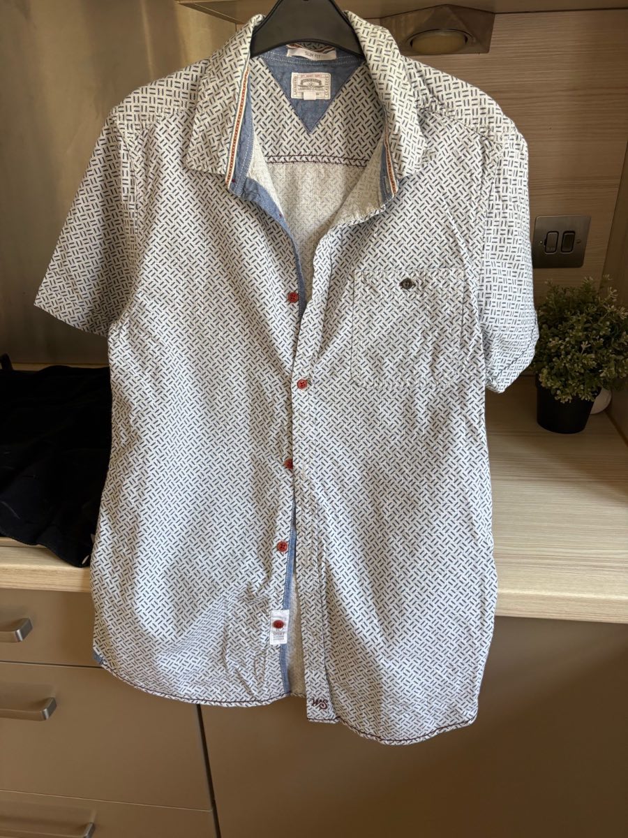 White Stuff Men’s Stylish Short Sleeve Shirt Size S