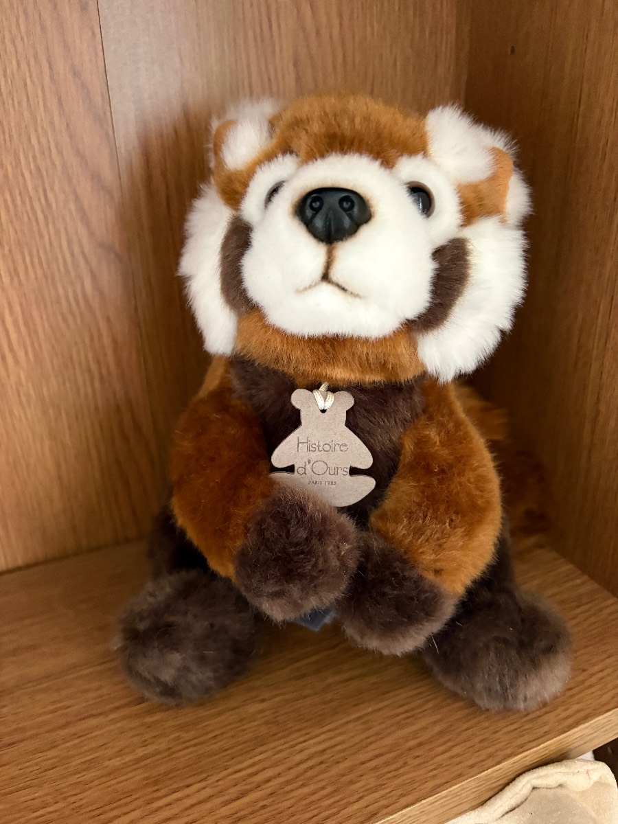 Histoire d’Ours Red Panda Plush Soft Toy Teddy Bear Paris 1985 Tag Pristine Collectible