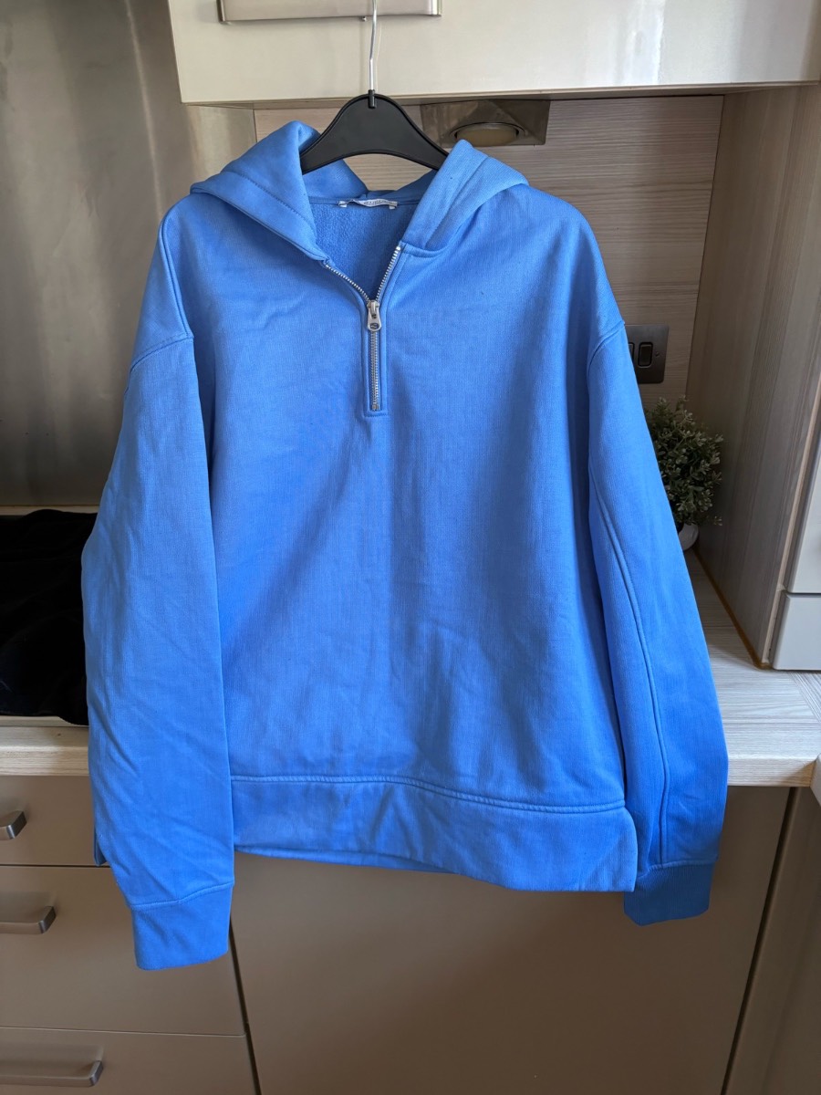 ZARA Ladies Striking Blue Full Zip Hoodie Size S
