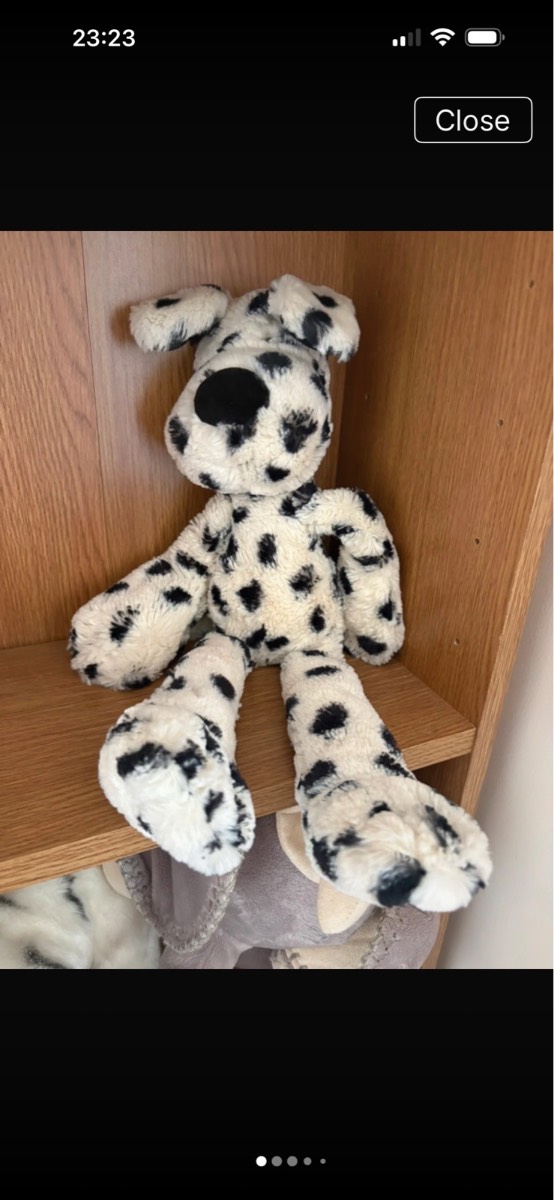 Rare Retired Jellycat Merryday Dalmatian Dog Plush Soft Toy Medium 41cm Excellent
