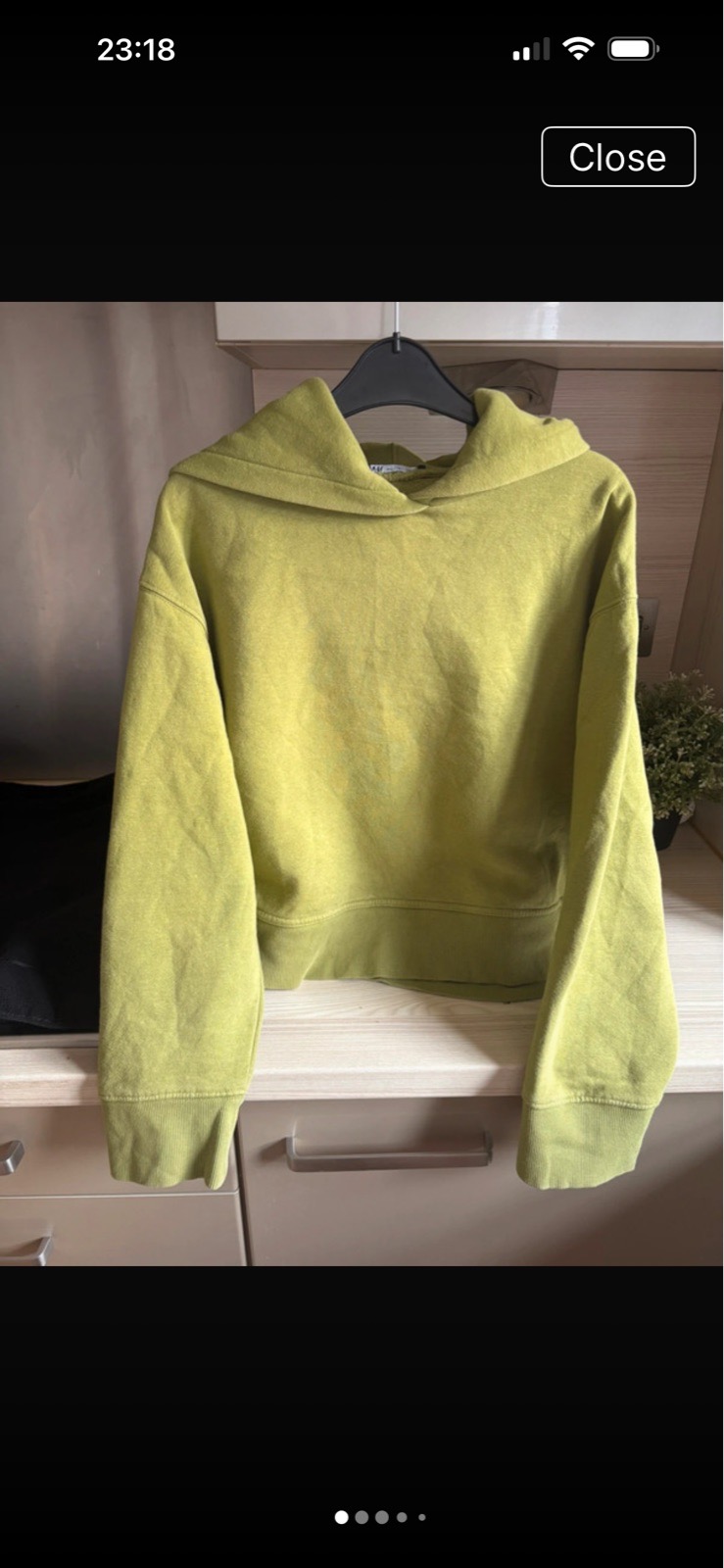 Zara Hoodie Lime Green Size M Never Worn