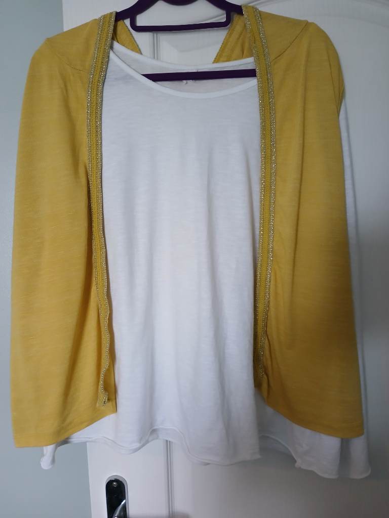 Long sleeve top with detachable waistcoat