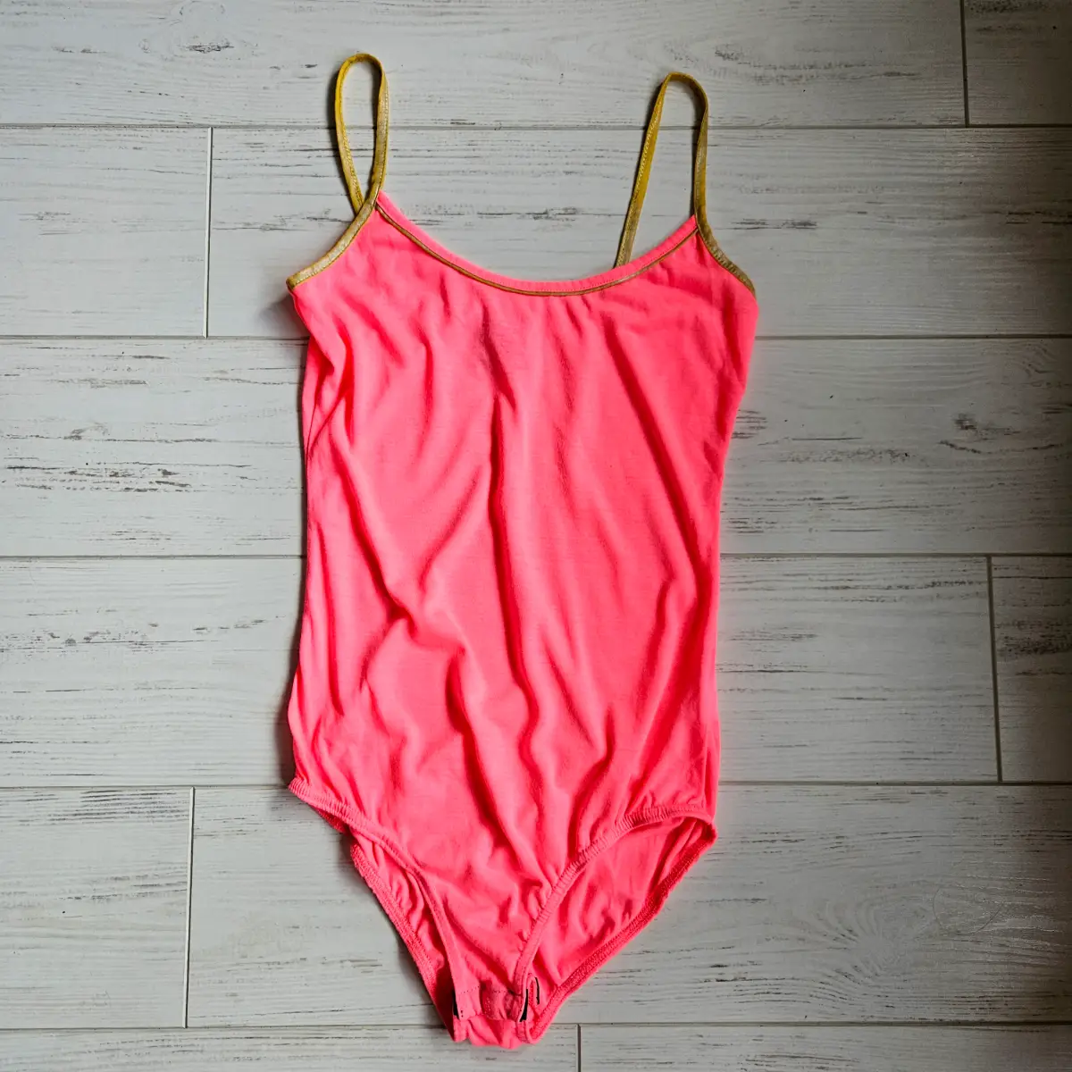 Women's River Island Brught Pink & Gold Bodysuit - Size 10