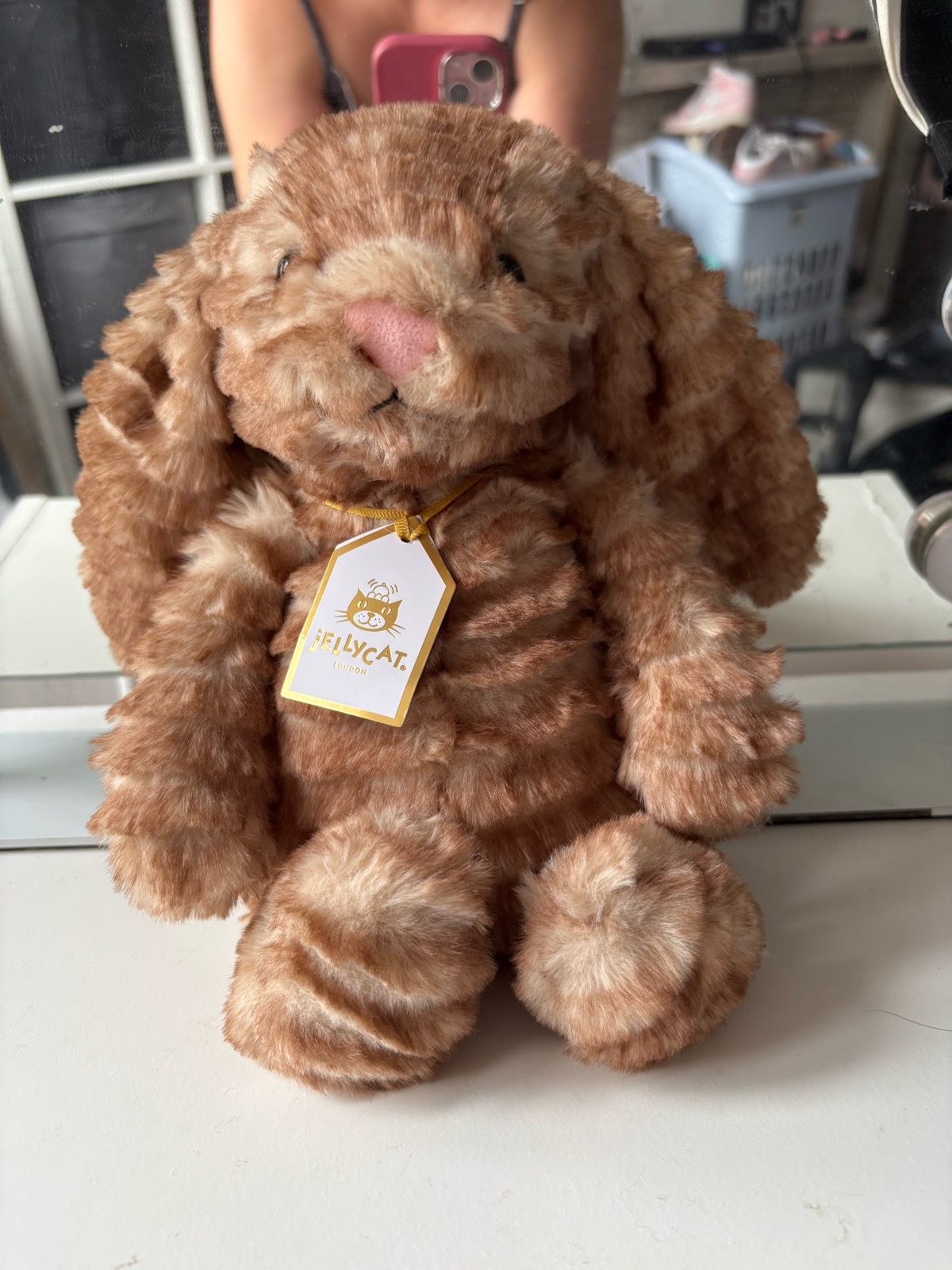 a retired Jellycat Bashful Luxe Bunny Juniper