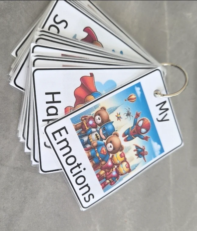 Super teddy visual emotions flash cards