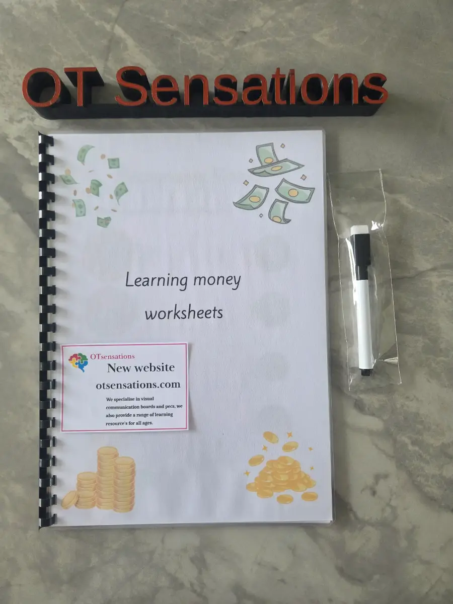 Money activity book with pen