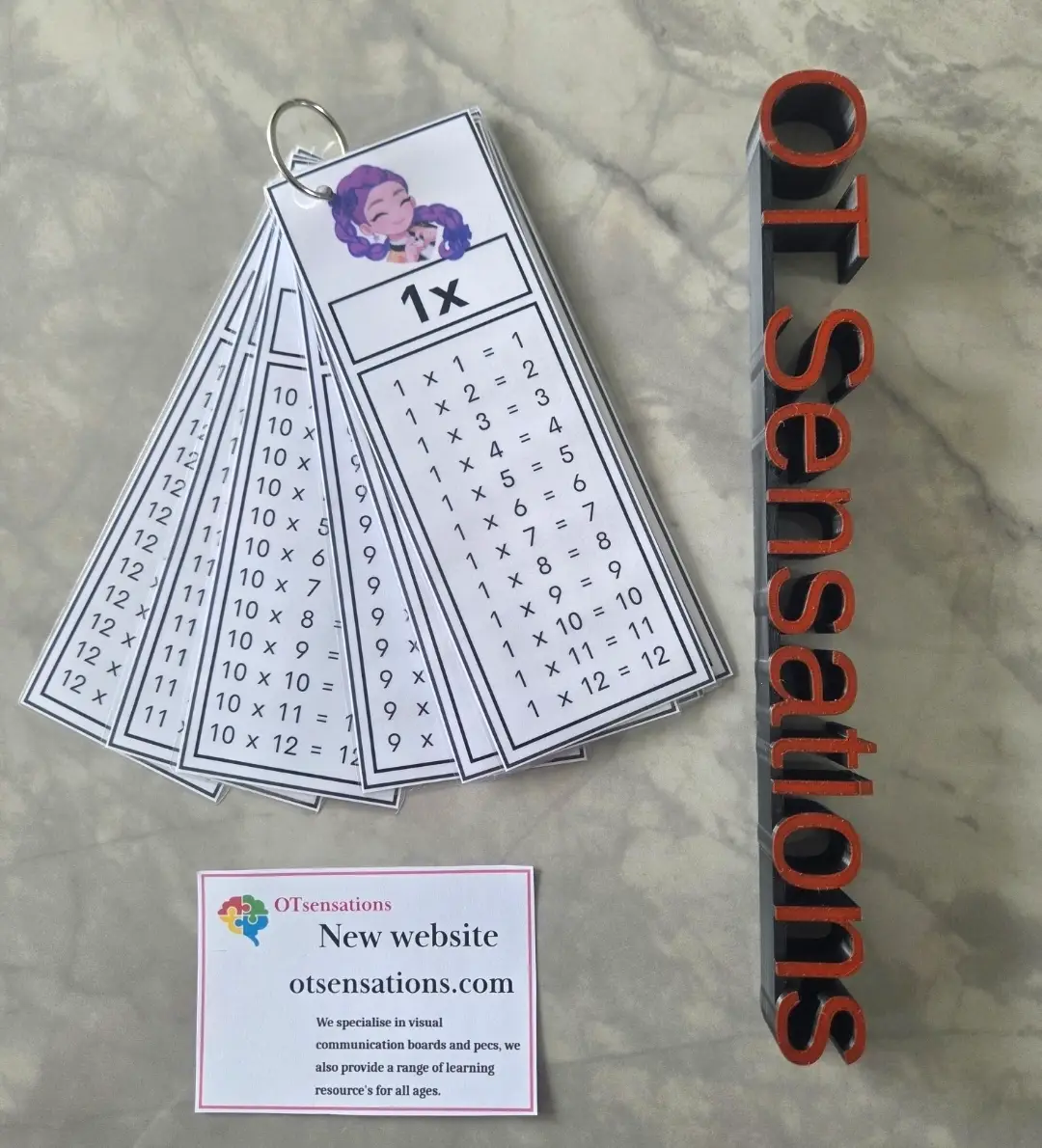 Kpop times tables flash cards